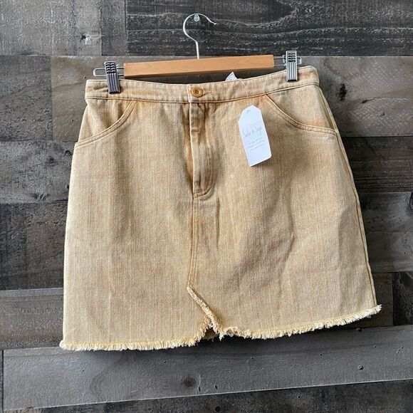 NWT Sadie & sage frayed hem denim skirt M - Picture 1 of 4
